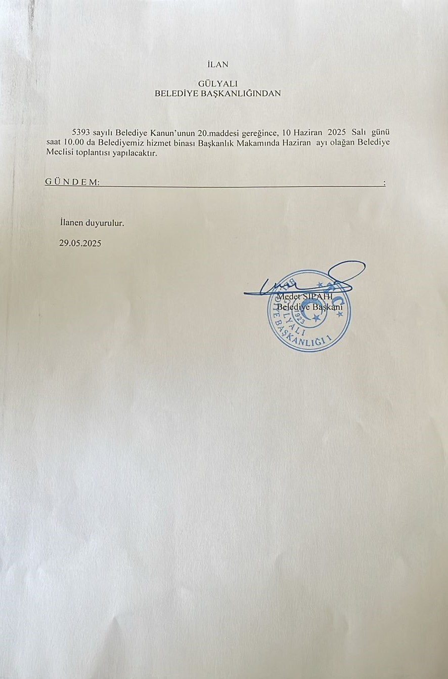 HAZİRAN AYI OLAĞAN BELEDİYE MECLİSİ TOPLANTISI 2025