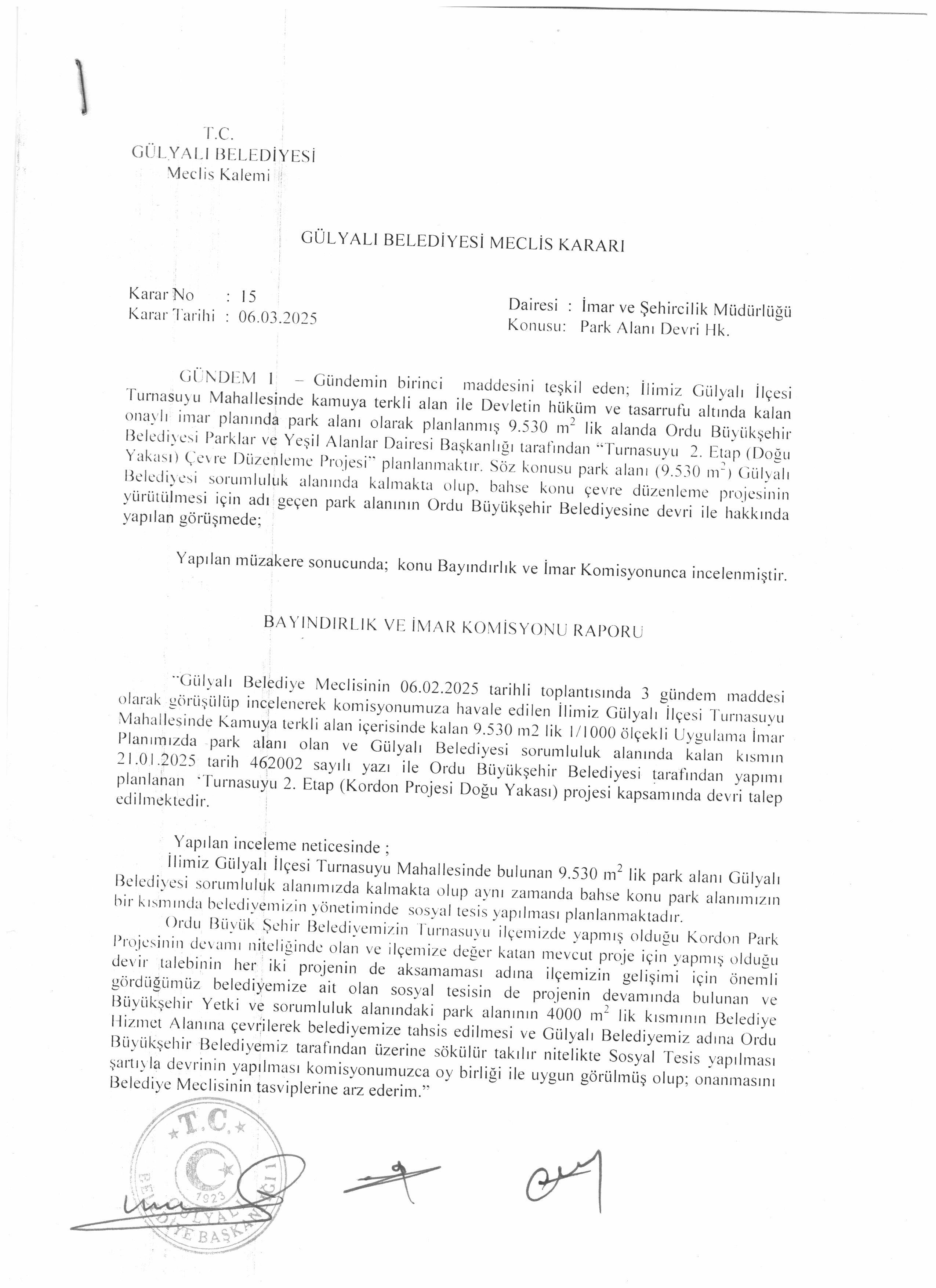 MART AYI MECLİS KARARI